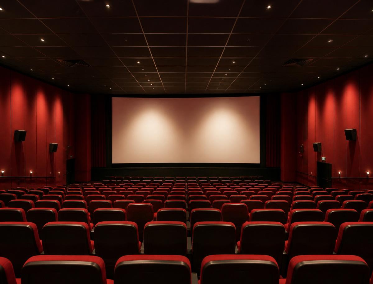 Cleaned movie theater interior