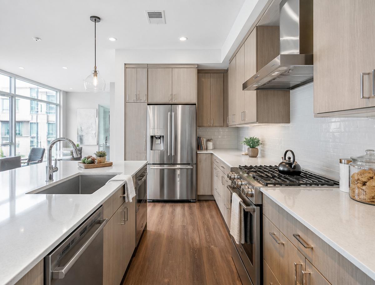 Luxury apartment kitchen deep clean